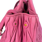 Miu Miu Pink Nappa Leather 2Way Tote Bag
