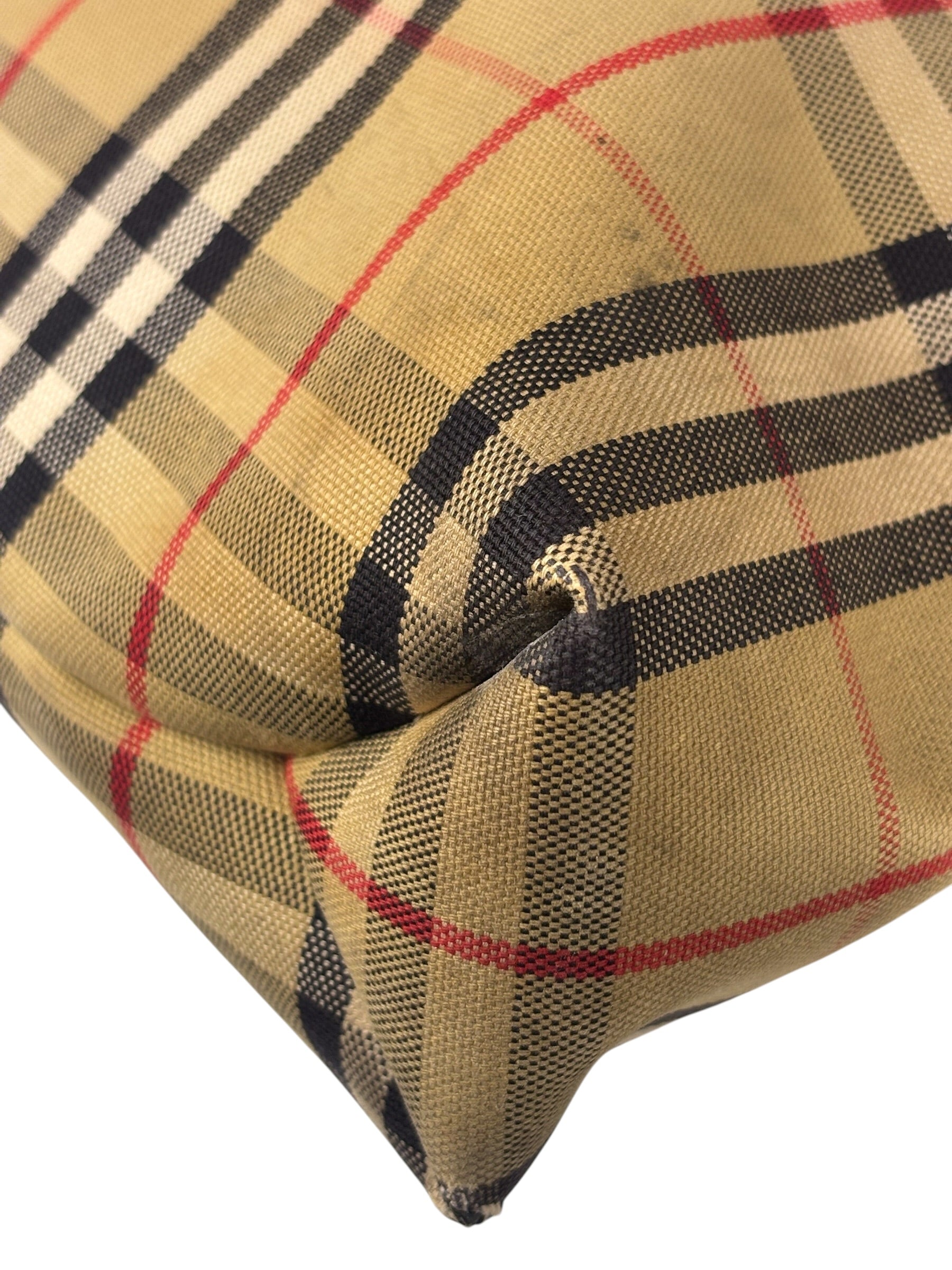 Burberry Vintage Nova Check Canvas Shoulder Tote