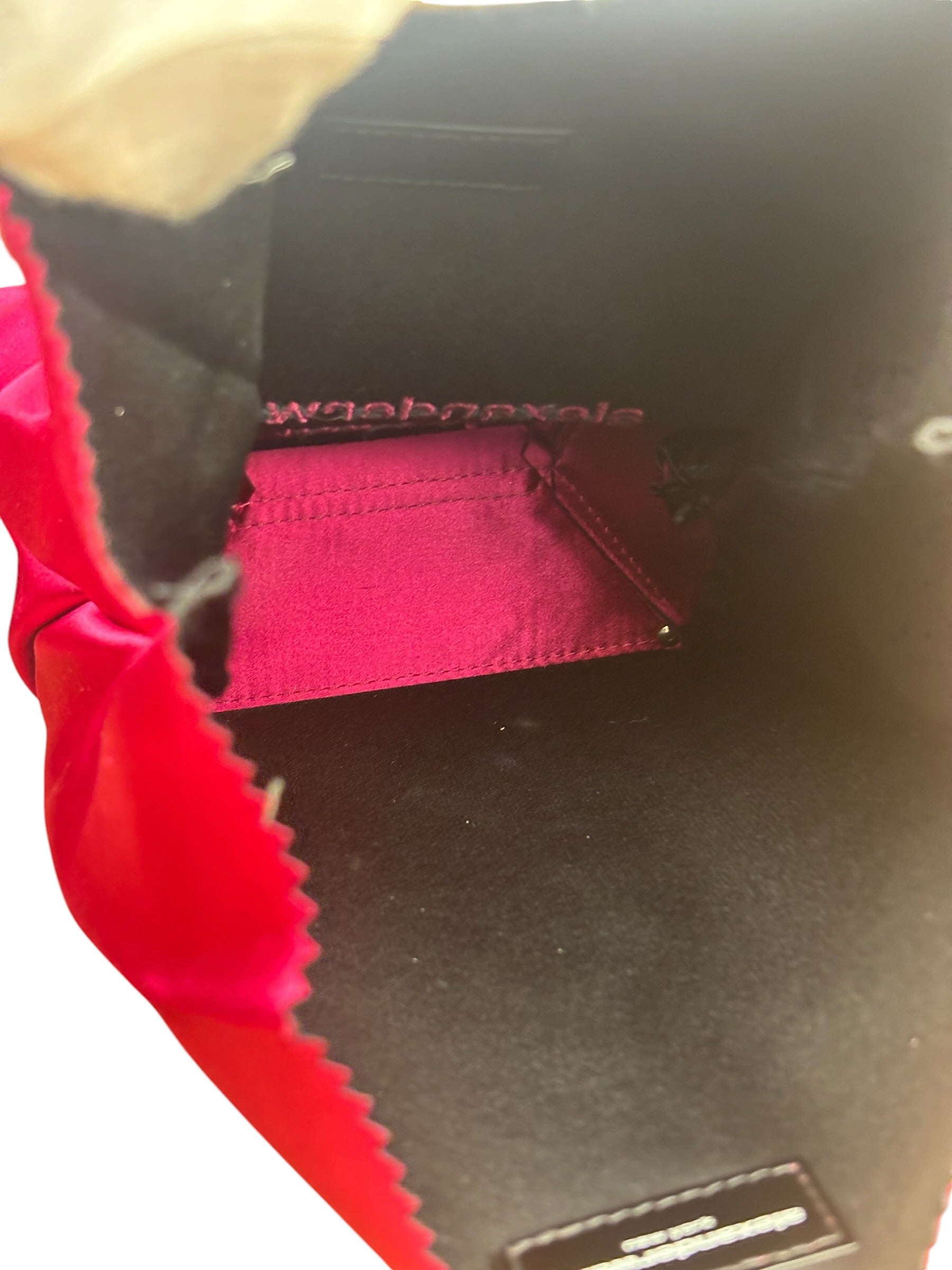 Alexander Wang Fuchsia Pink Satin Lunch Clutch