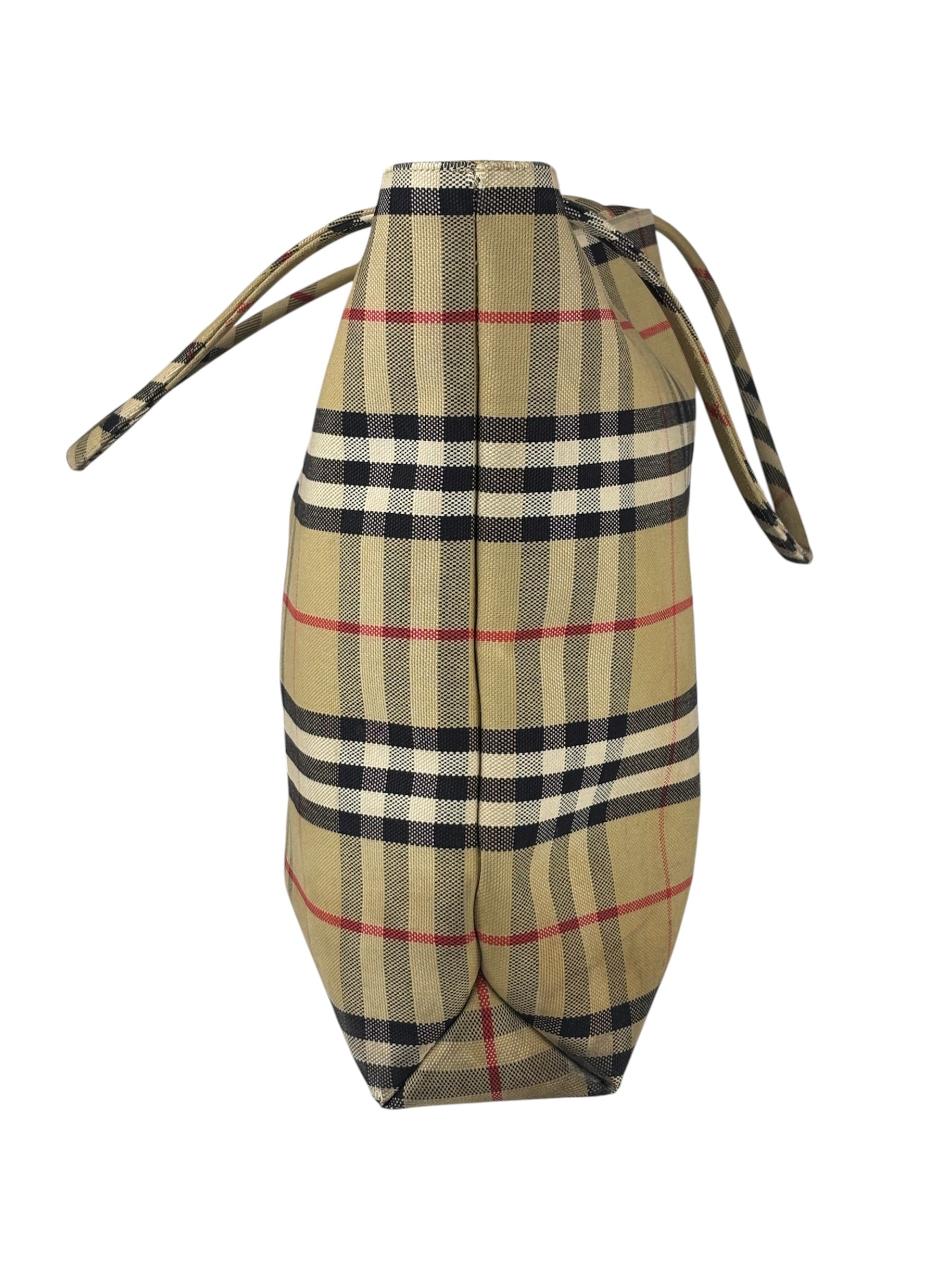 Burberry Vintage Nova Check Canvas Shoulder Tote