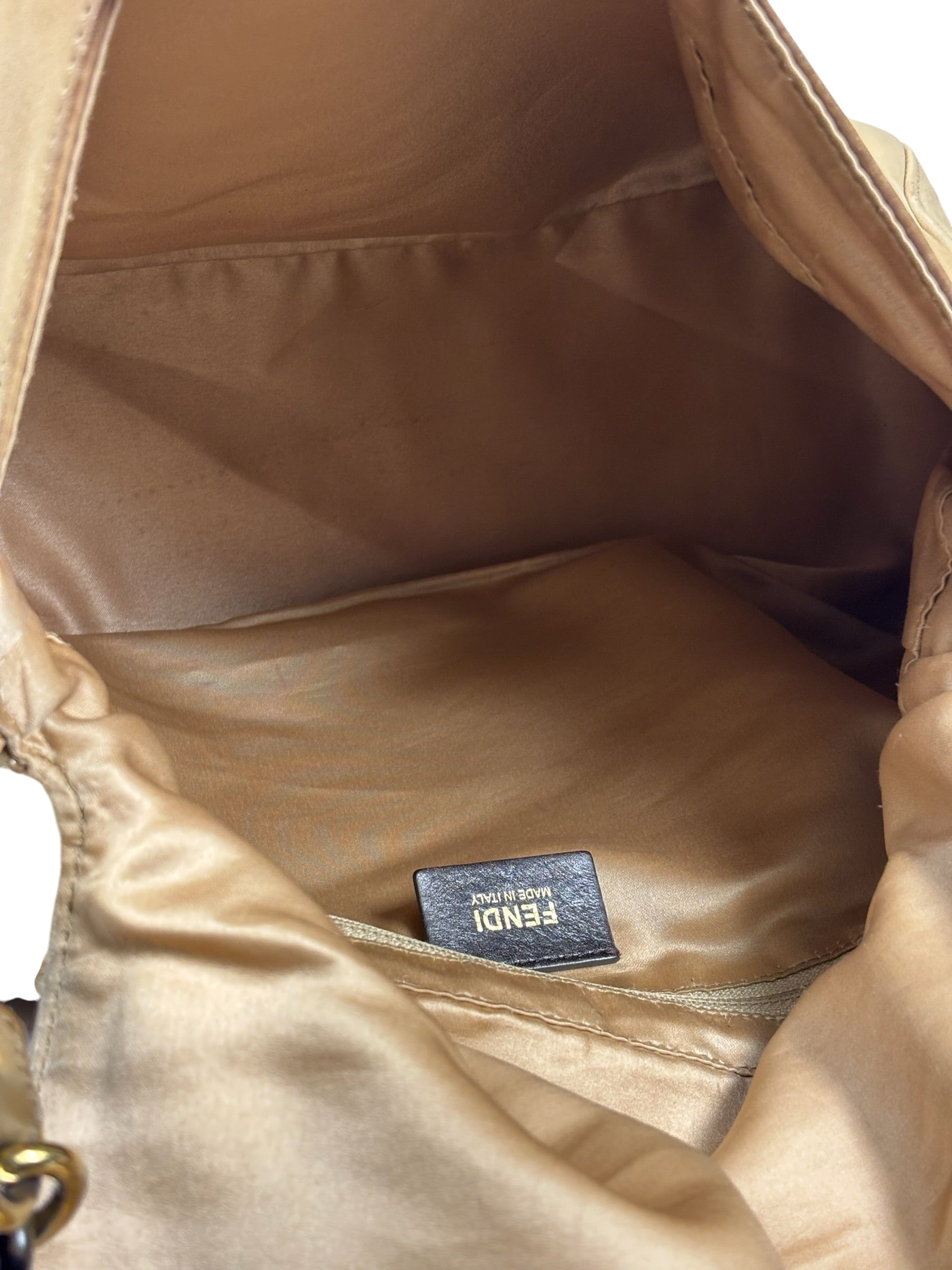 Fendi Beige Leather Mamma Baguette