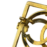 Chanel Vintage Gold-Plated Square CC Logo Brooch