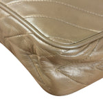 Chanel Tan Beige Chevron Leather Camera Case
