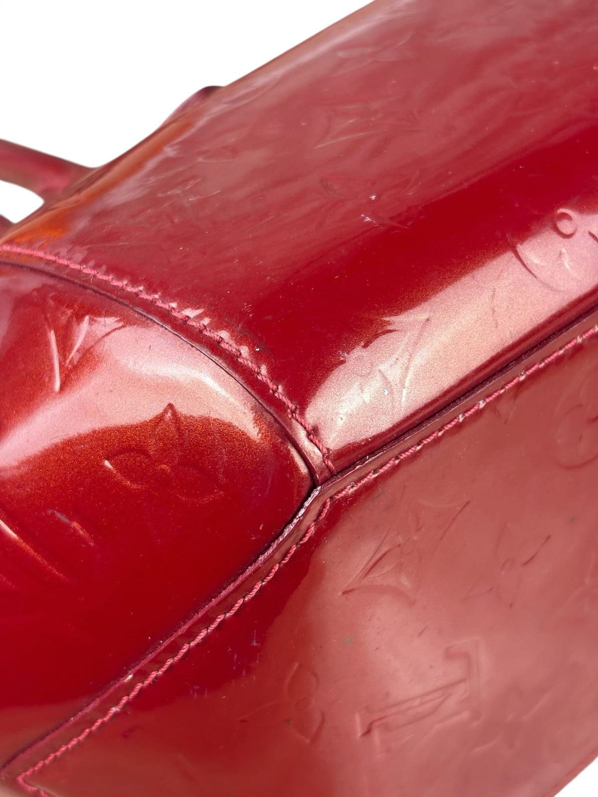 Louis Vuitton Red Vernis Sherwood Shoulder Bag
