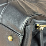 Chanel Vintage Black Quilted Mademoiselle Leather Shoulder Bag