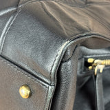 Chanel Vintage Black Quilted Mademoiselle Leather Shoulder Bag