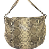 Gucci Light Sand Tones Python Hobo Bag