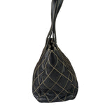 Chanel Black Leather Wild Stitch Surpique Tote 2005
