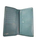 Chanel Turquoise Blue Python Long Wallet 2014