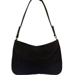 Prada Vintage Black Canvas Shoulder Bag