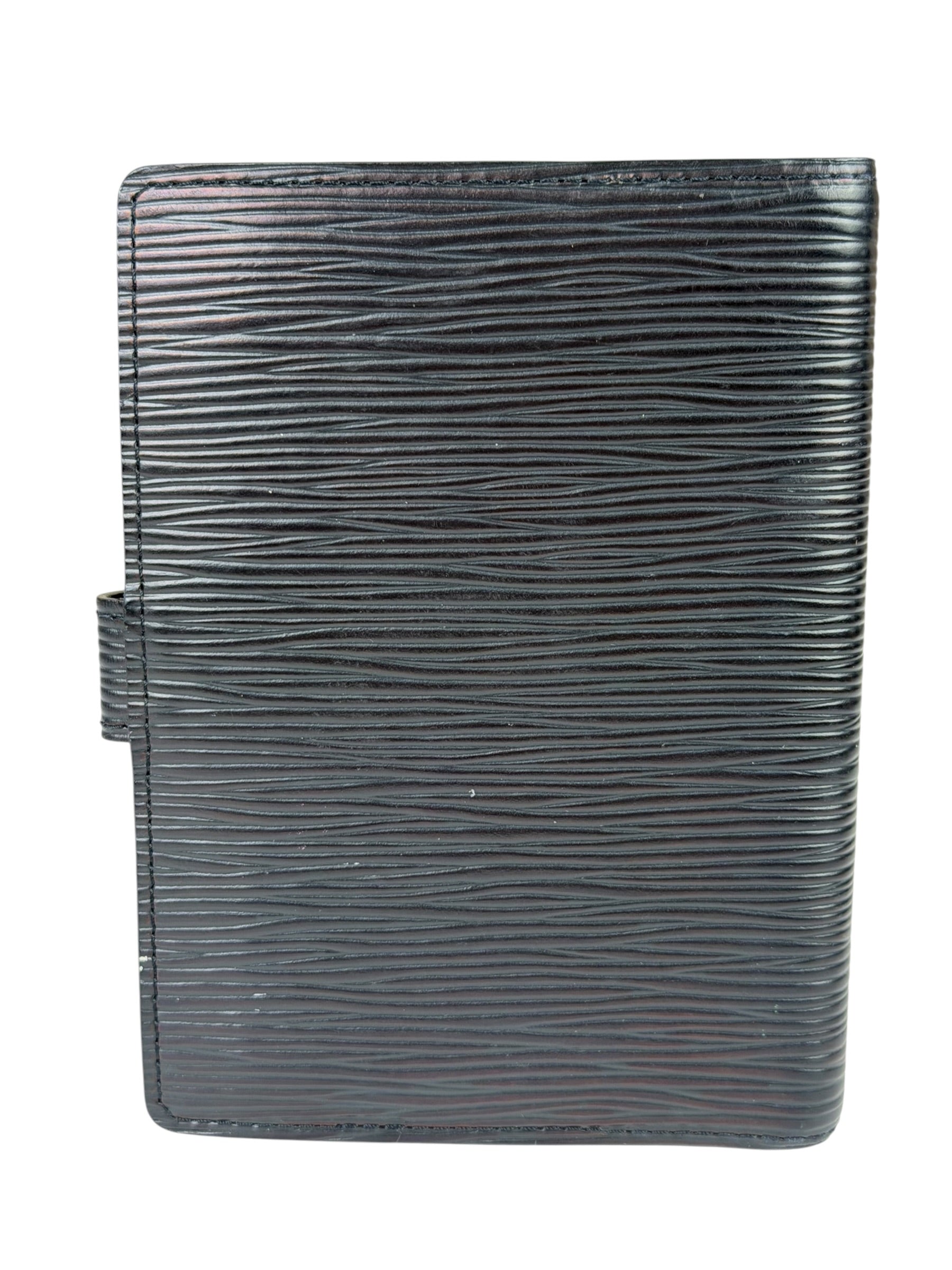 Louis Vuitton Black EPI Leather Agenda MM