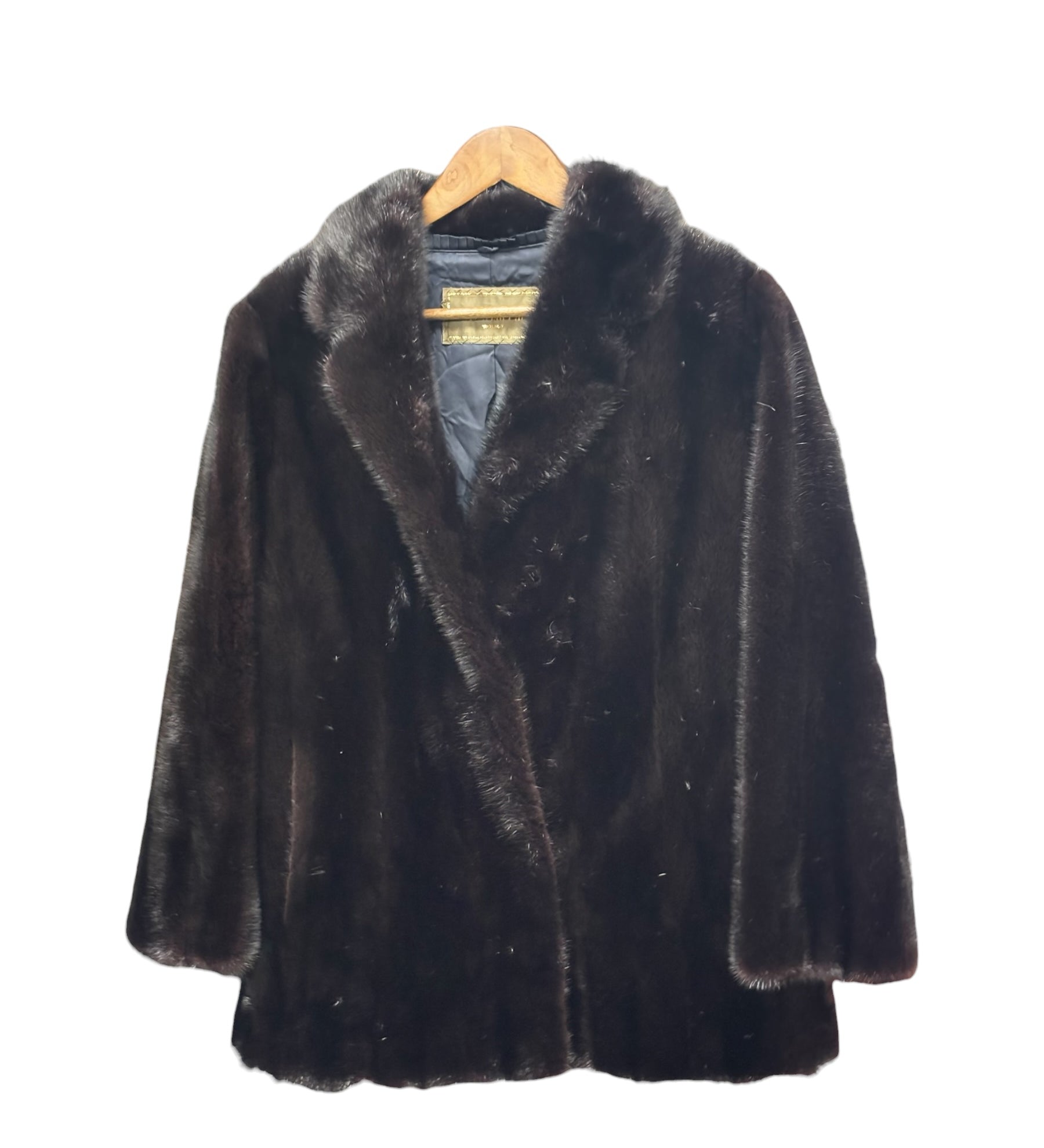 Moonbat Vintage Black Fox Fur Coat