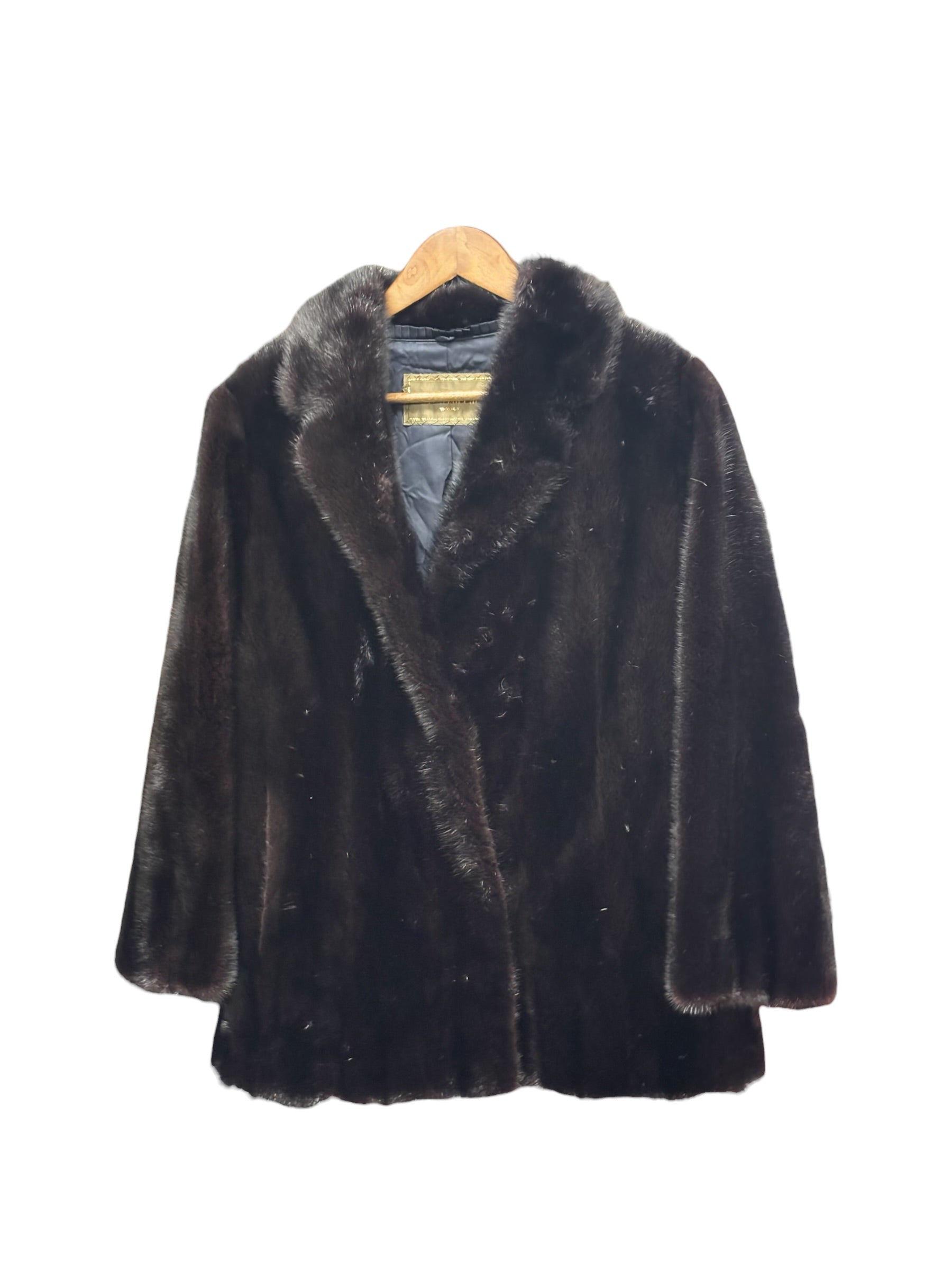 Moonbat Vintage Black Fox Fur Coat