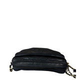 Chanel Vintage Black Quilted Leather CC Camera Bag 1989
