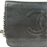 Chanel Black Caviar Flap Wallet On Chain 2013