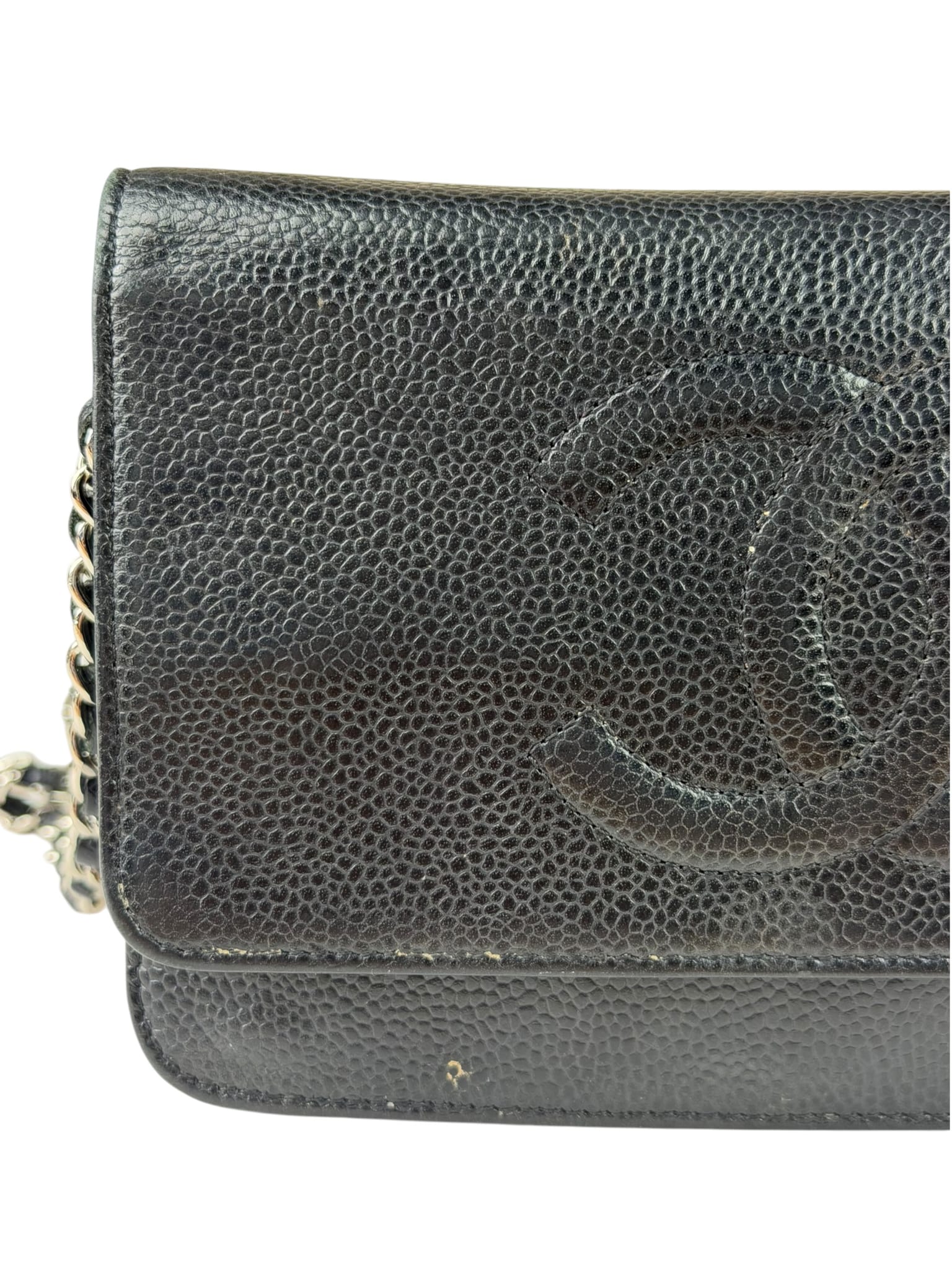 Chanel Black Caviar Flap Wallet On Chain 2013