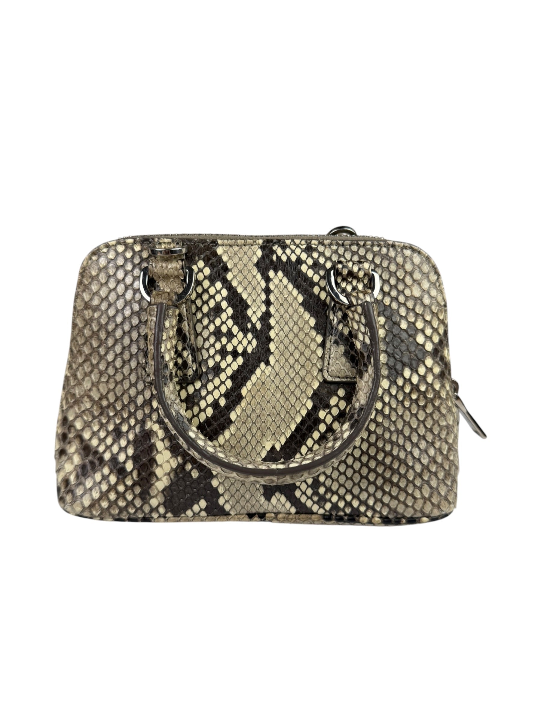 Prada Beige Python Mini Dome Two-Way Bag