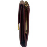 Cartier Burgundy Leather Trifold Long Wallet