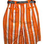 Christian Dior White/Orange Stripped Skirt