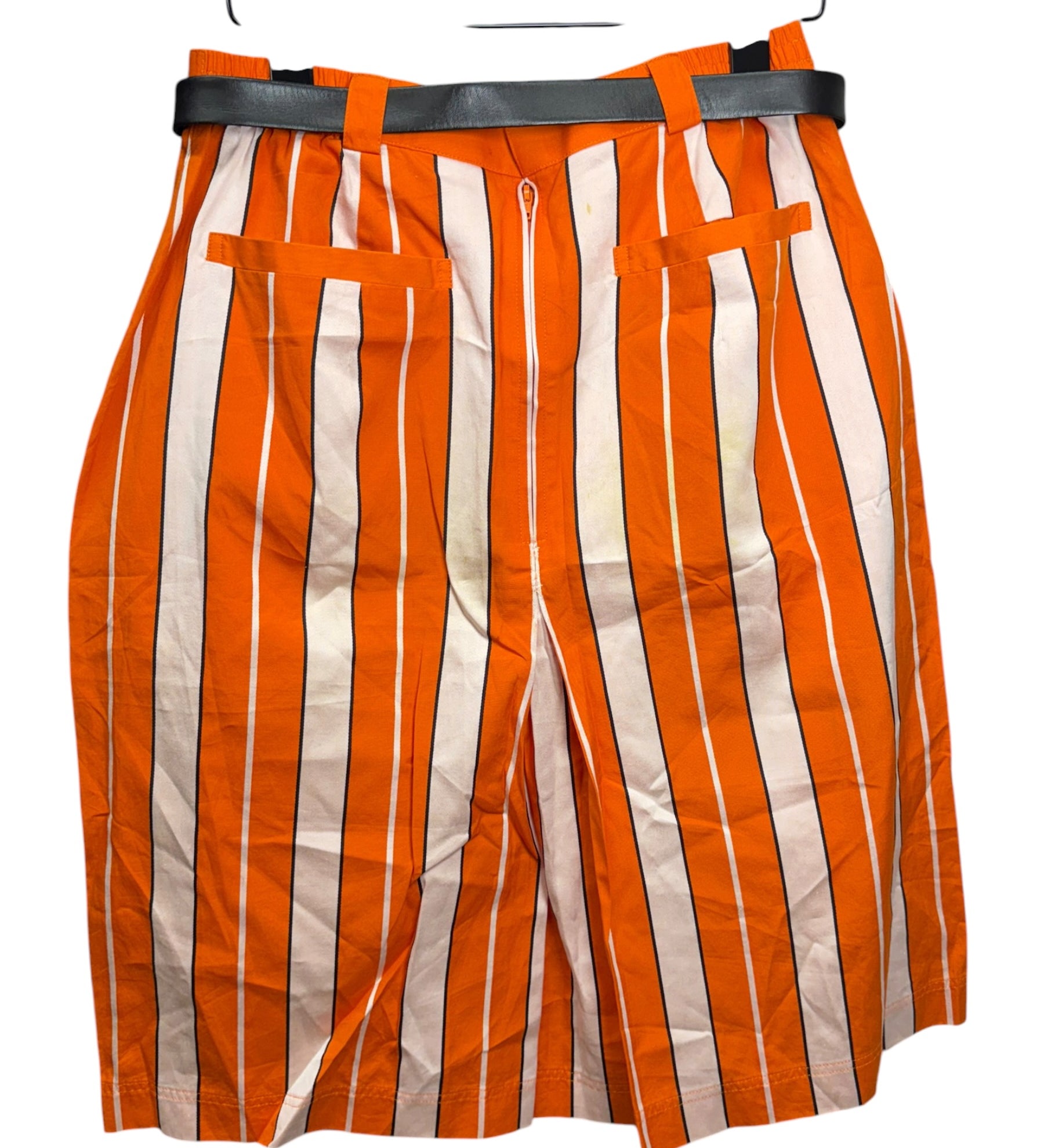 Christian Dior White/Orange Stripped Skirt