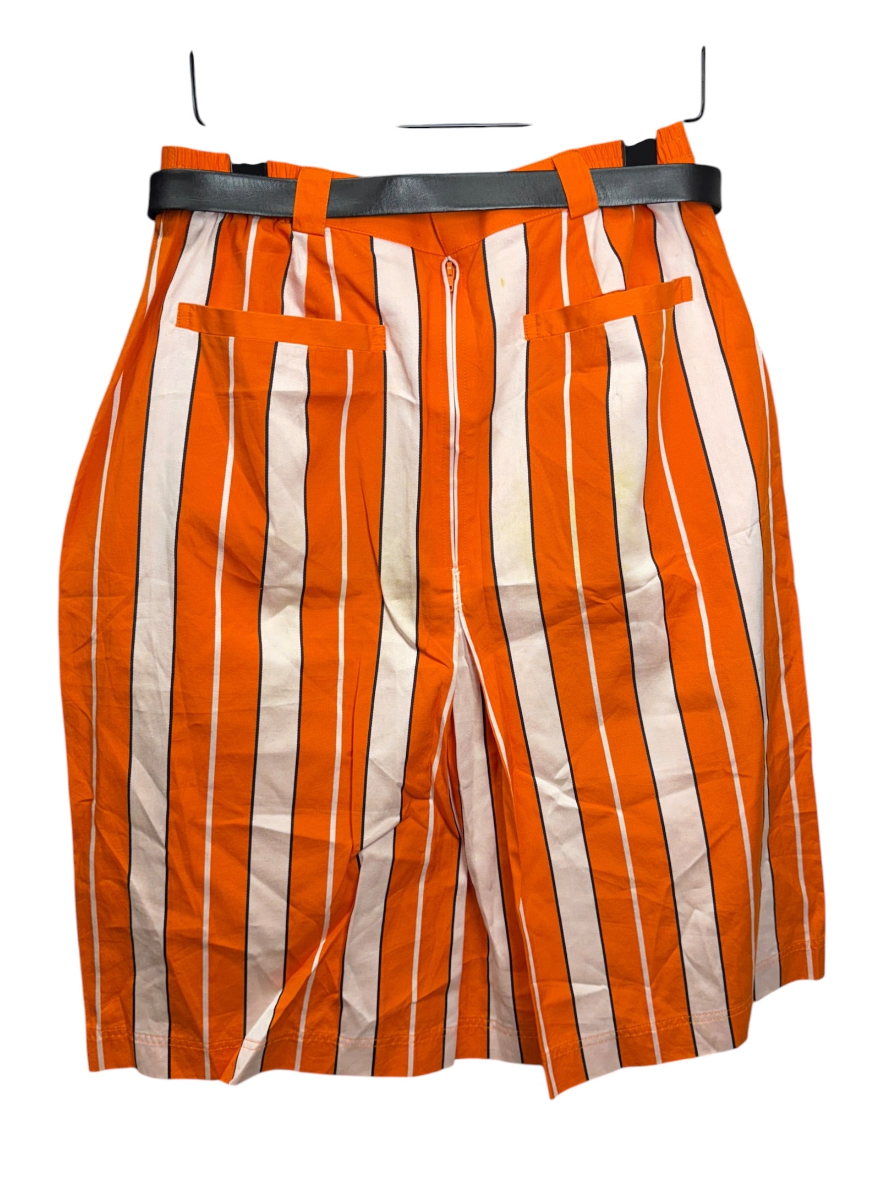 Christian Dior White/Orange Stripped Skirt