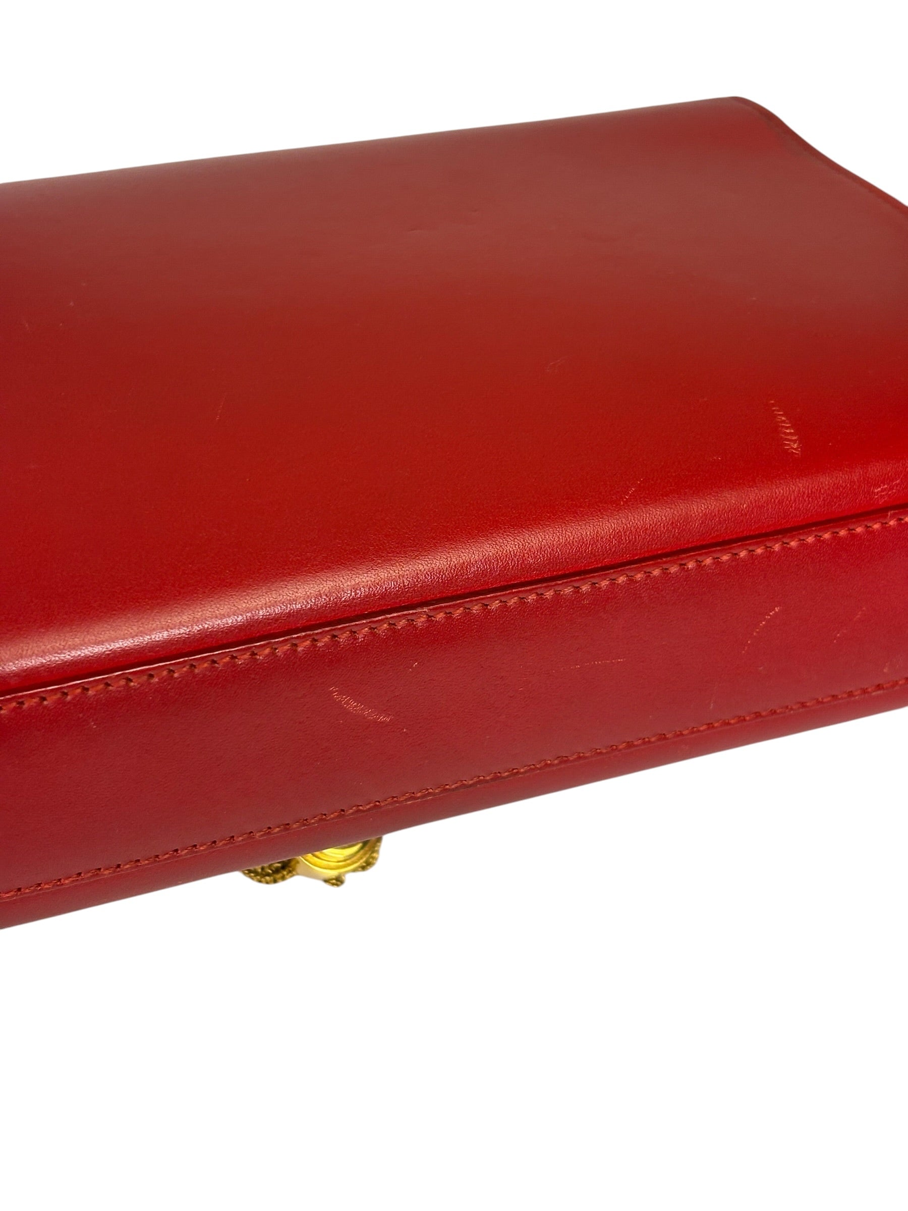 Yves Saint Laurent Red Leather Medium Kate Shoulder Bag