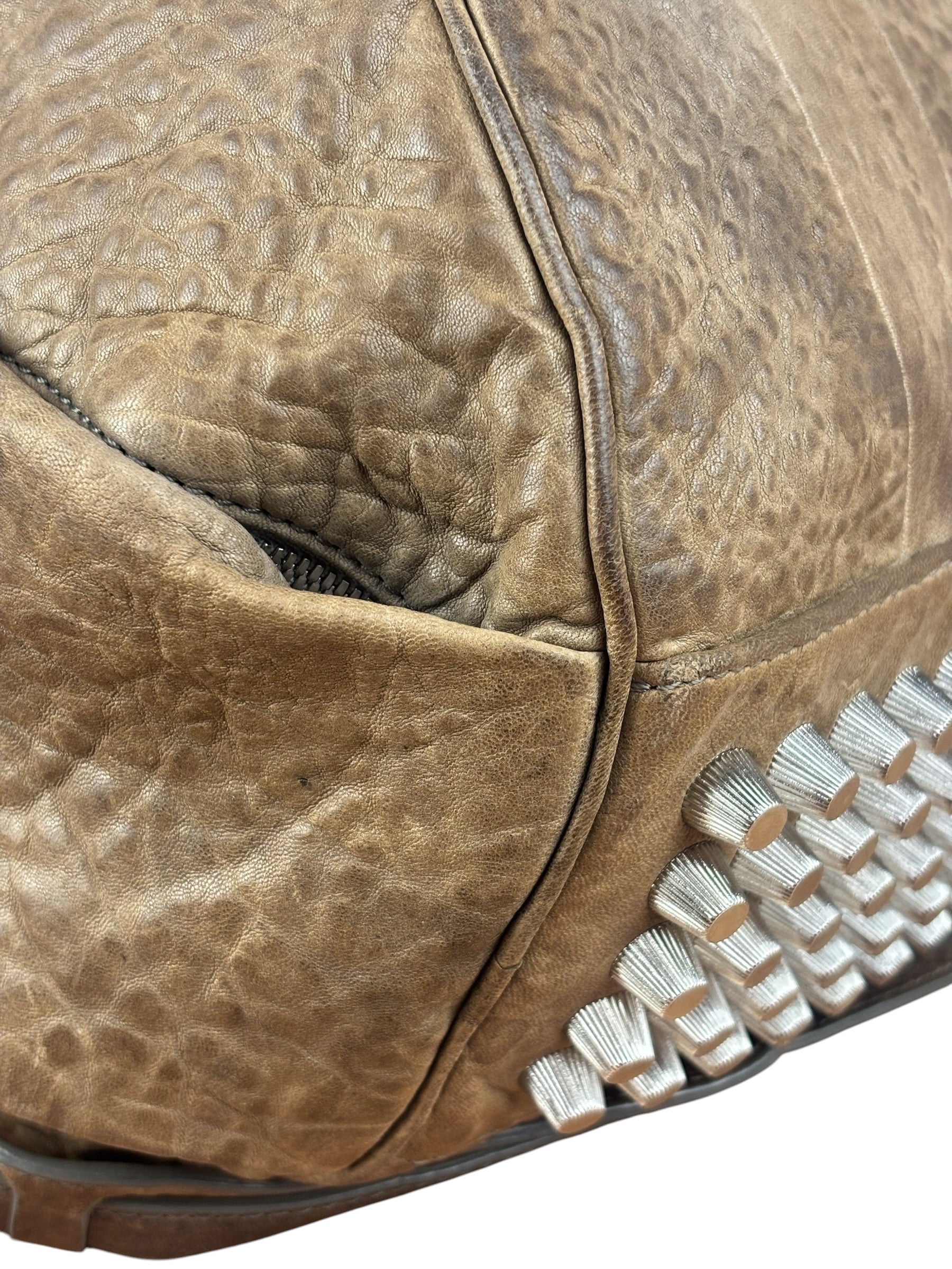 Alexander Wang Tan Beige Leather Rocco Satchel Two-Way Bag