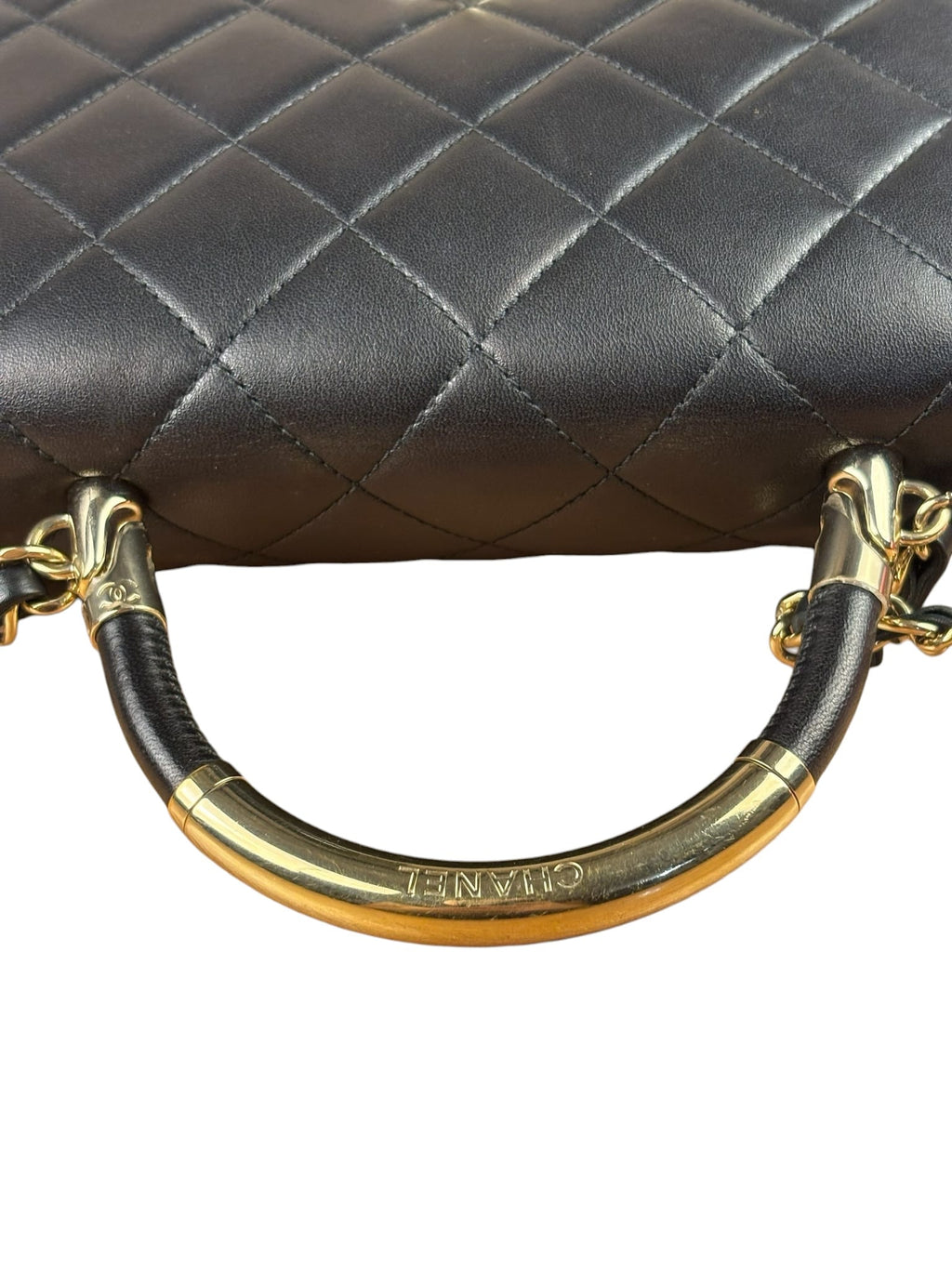 Chanel Black Quilted Lambskin Small Carry Chic Flap Two-Way Bag 2017