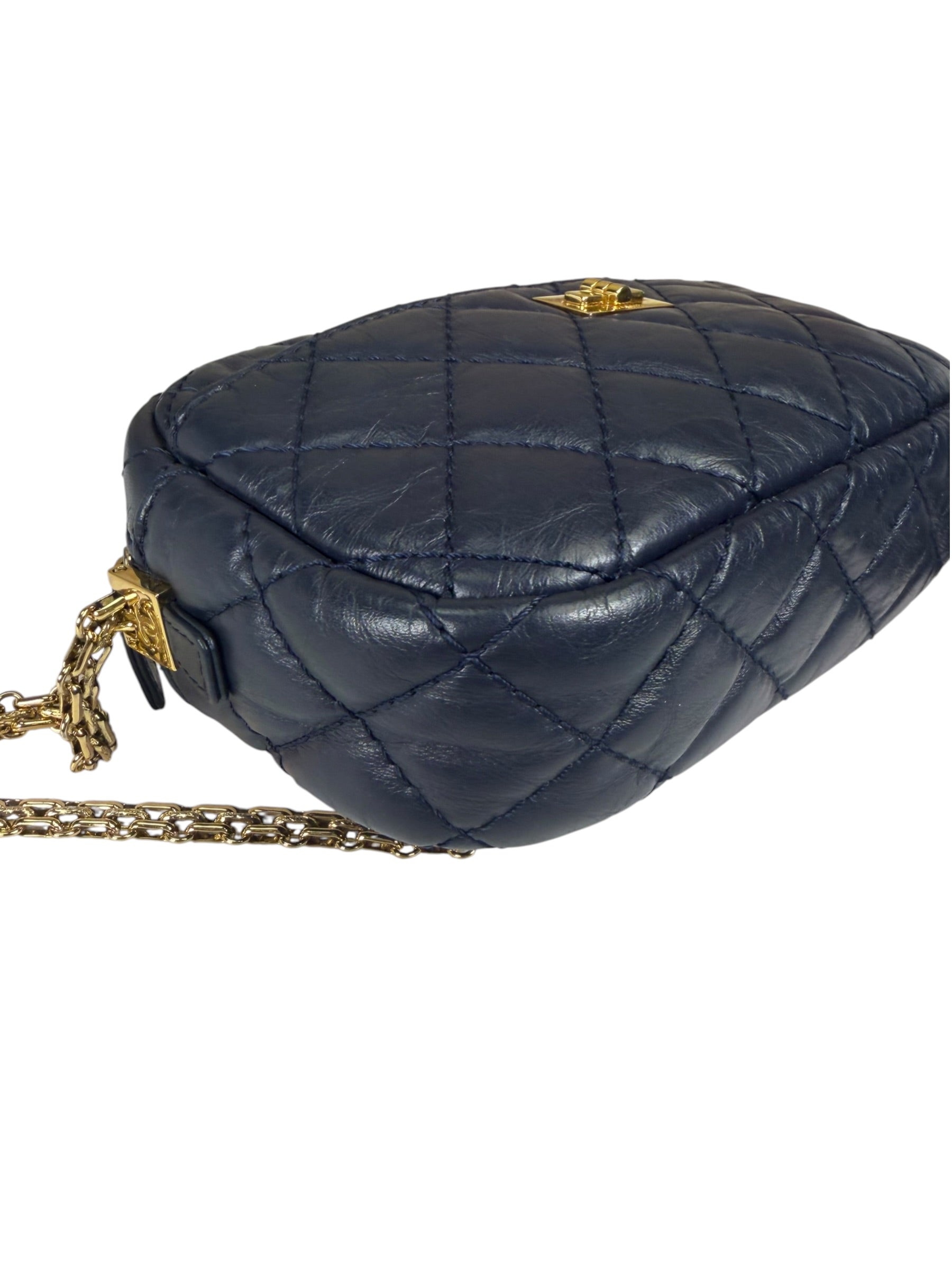 Chanel Navy Quilted Lambskin Small Camera Bag 2019