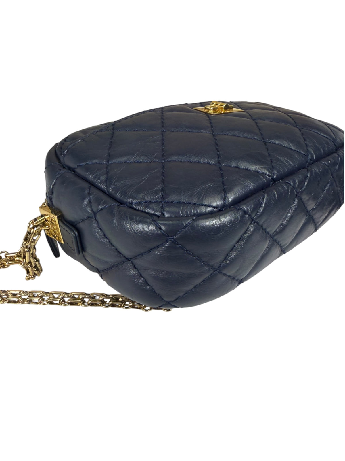 Chanel Navy Quilted Lambskin Small Camera Bag 2019