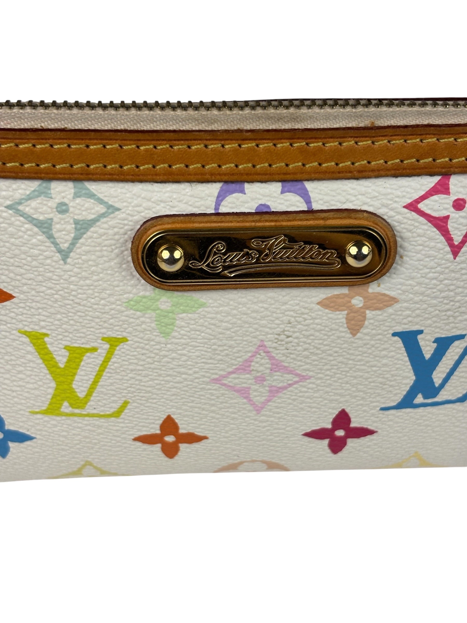Louis Vuitton White Leather Milla Pochette MM