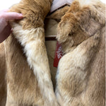 Vintage Light Brown Nice Claup Co.Ltd Rabbit Fur Coat