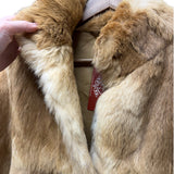 Vintage Light Brown Nice Claup Co.Ltd Rabbit Fur Coat
