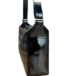 Chanel Black Patent Chocolate Bar Shoulder Bag '02