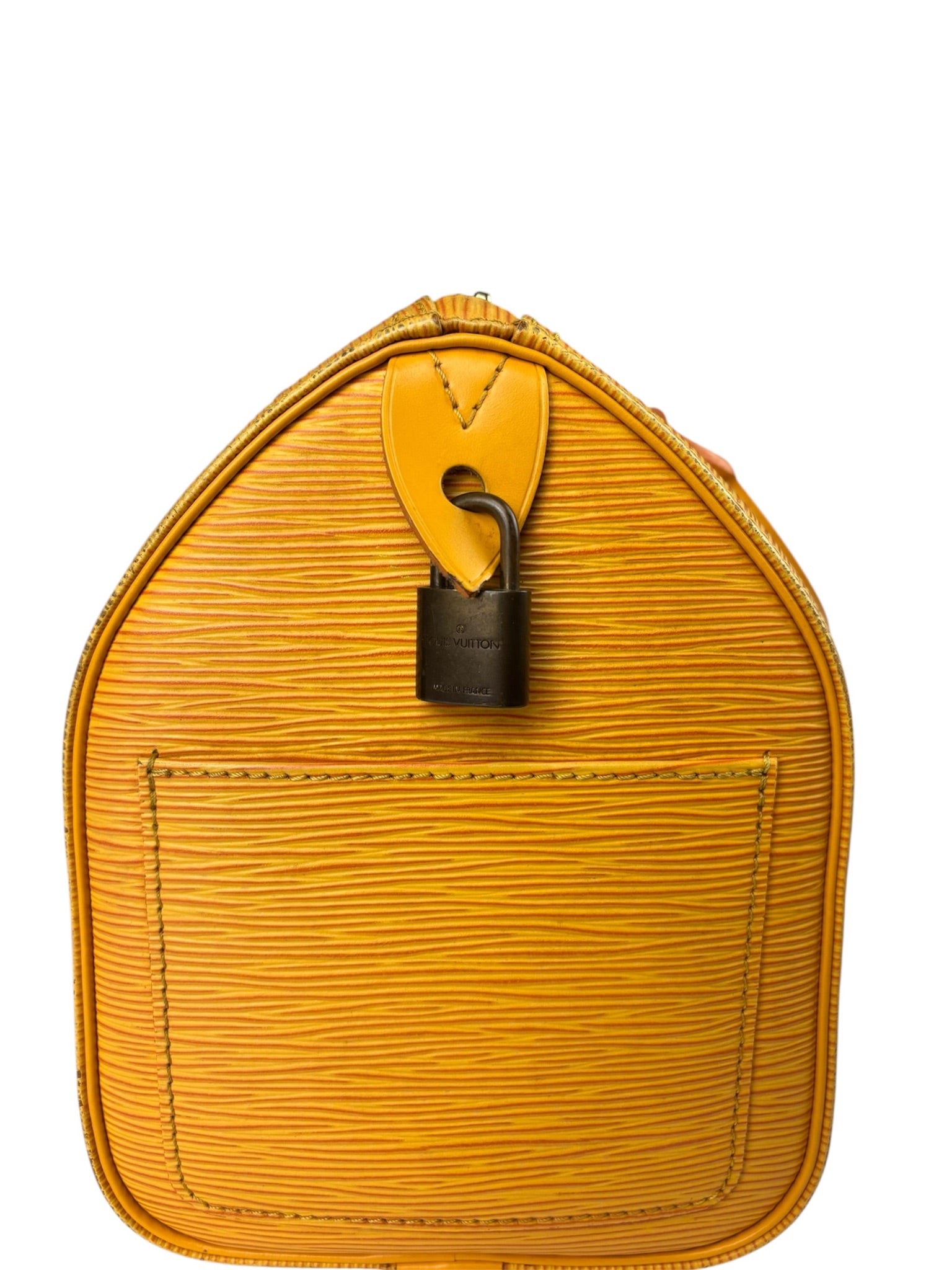 Louis Vuitton Yellow Epi Speedy 25