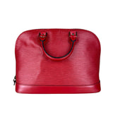 Louis Vuitton Red Epi Alma Handbag