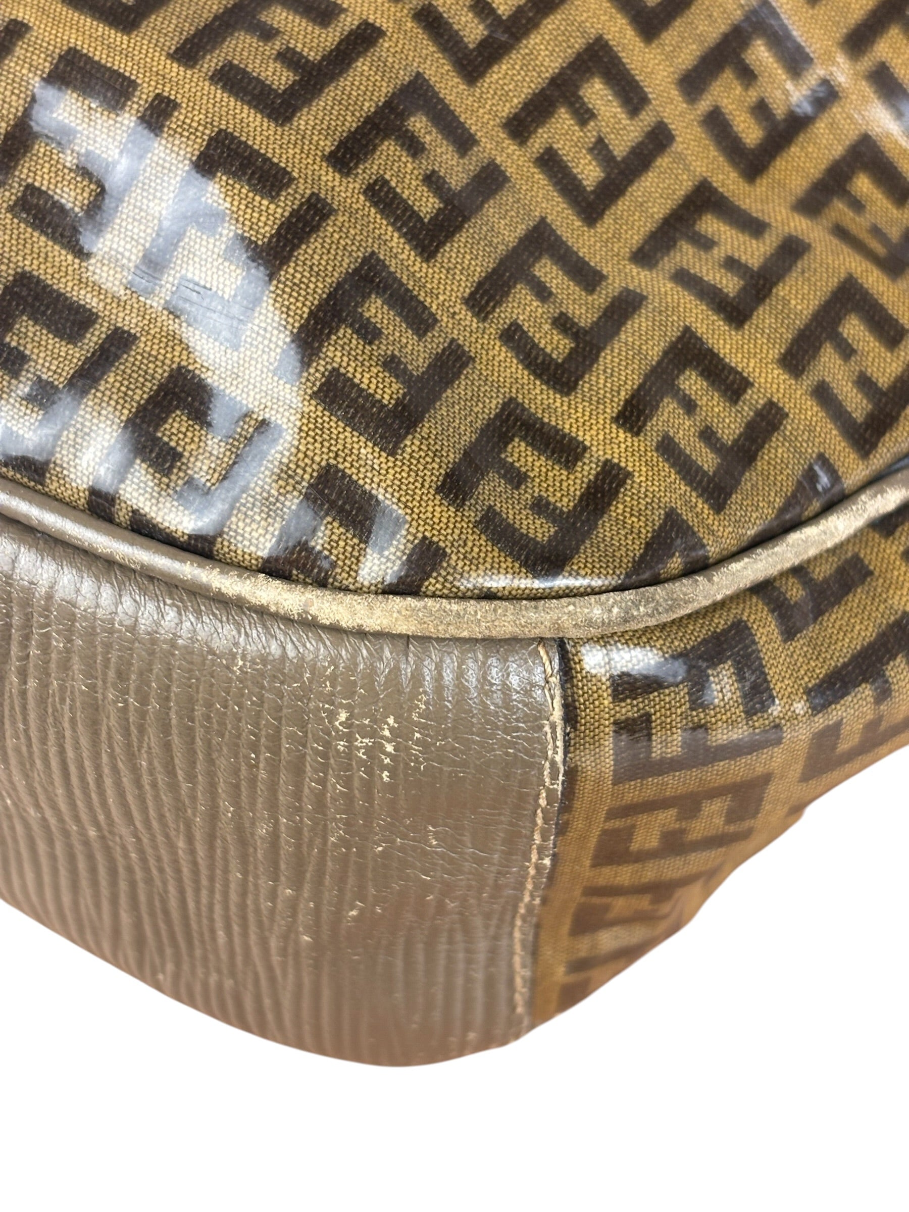 Fendi Vintage FF Brown PVC Handbag