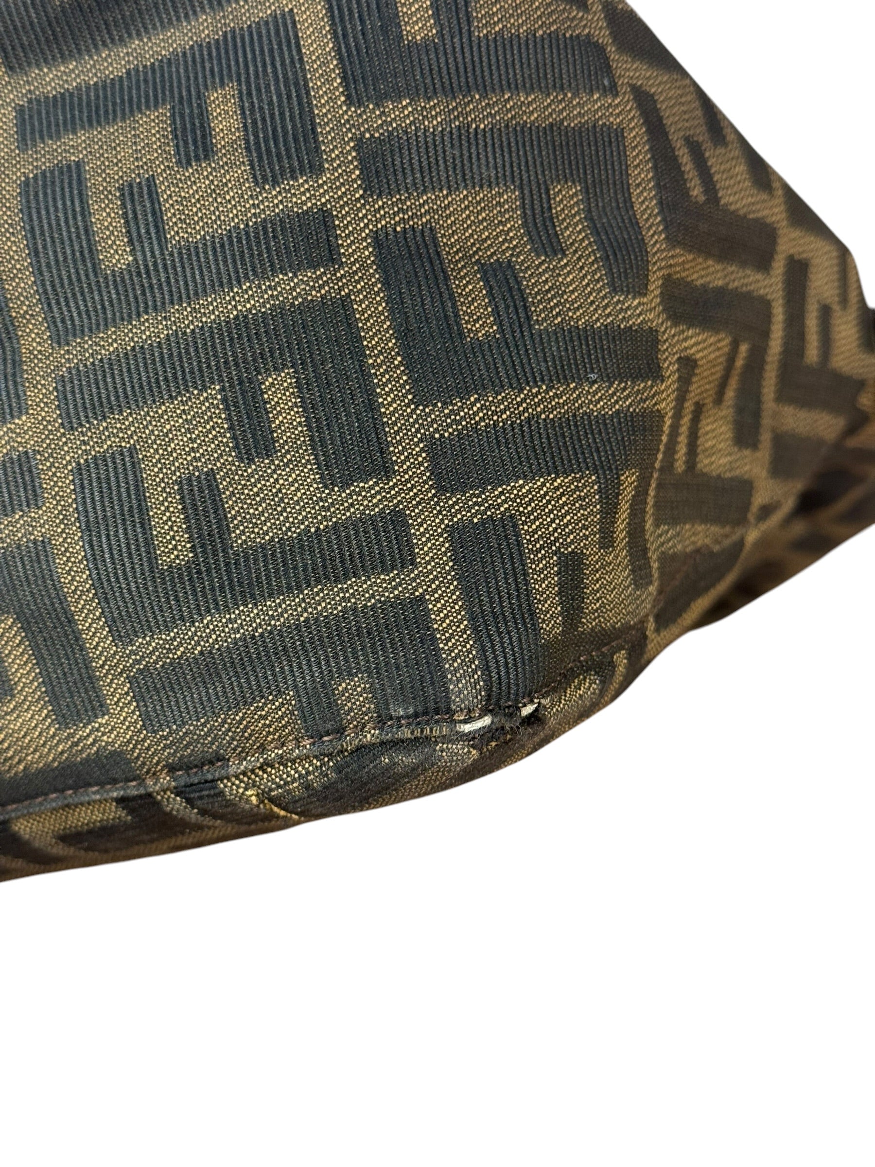 Fendi Vintage Zucca FF Baguette Shoulder Bag