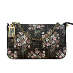 Fendi FF Floral Coated Canvas Chain Pochette
