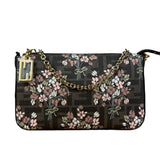 Fendi FF Floral Coated Canvas Chain Pochette