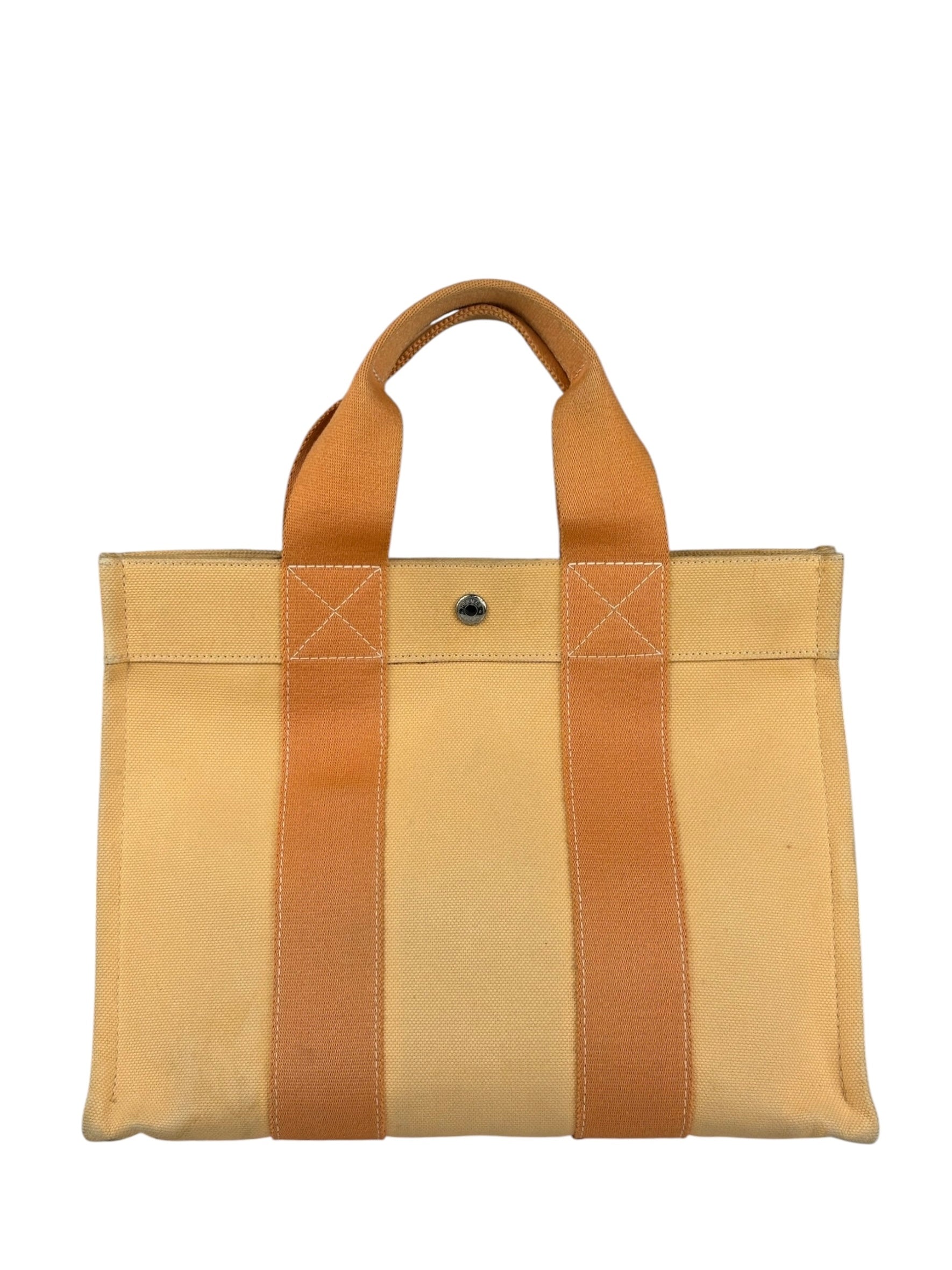 Hermes Light Beige/Orange Bora Bora Tote Bag PM