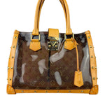 Louis Vuitton Vintage Brown Leather/PVC Monogram Ambre Tote