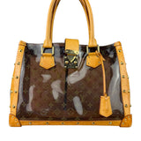 Louis Vuitton Vintage Brown Leather/PVC Monogram Ambre Tote