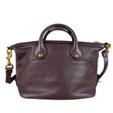 Loewe Purple Leather Ostrich Front 2Way Handbag