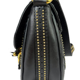 Gucci Black Leather Snaffle Bit Shoulder Bag