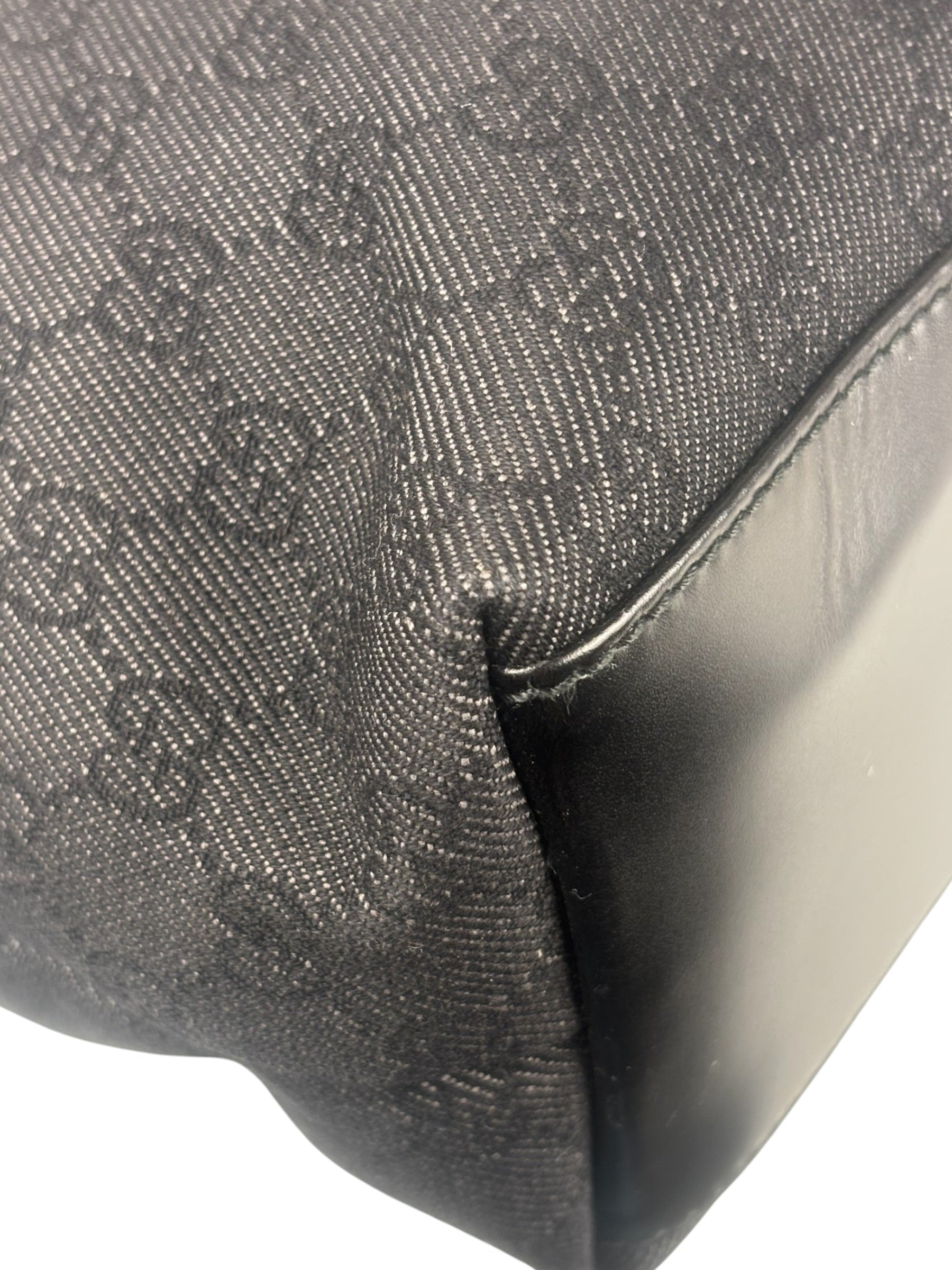 Gucci GG Black Canvas Capri Chain Tote Bag