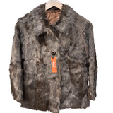Vintage Chocolate Brown Rabbit Fur Coat