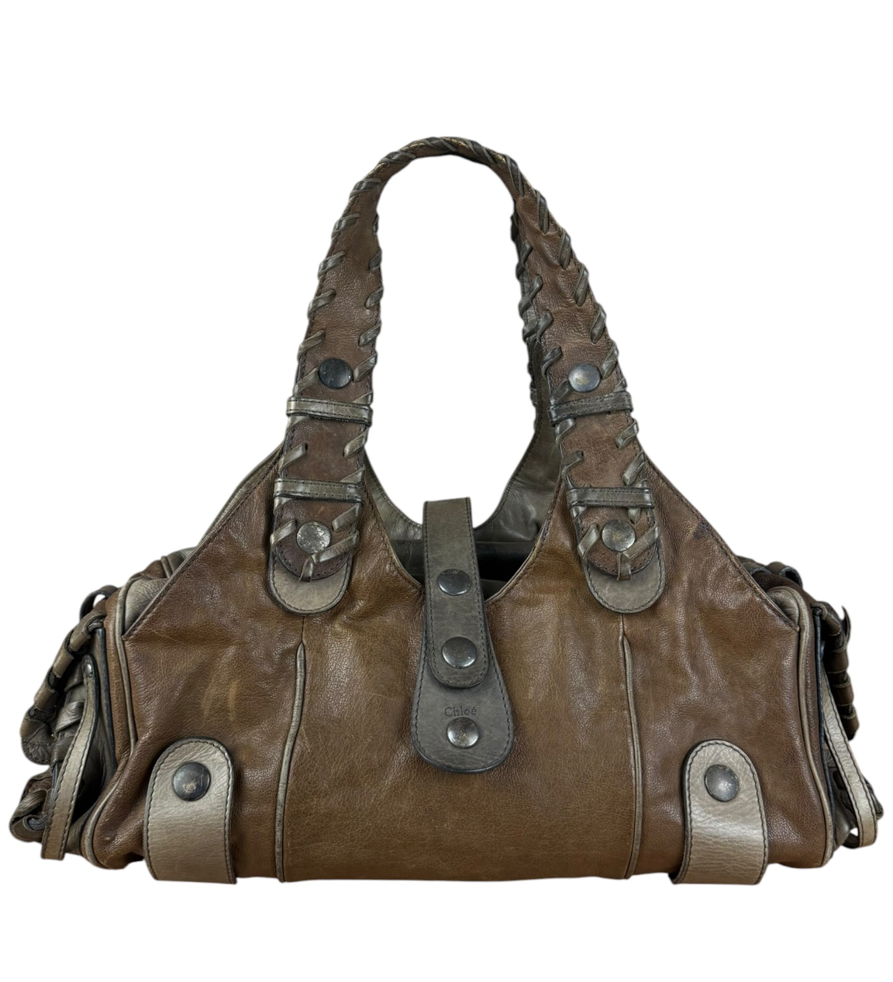 Chloe Vintage Brown Leather Silverado Shoulder Bag