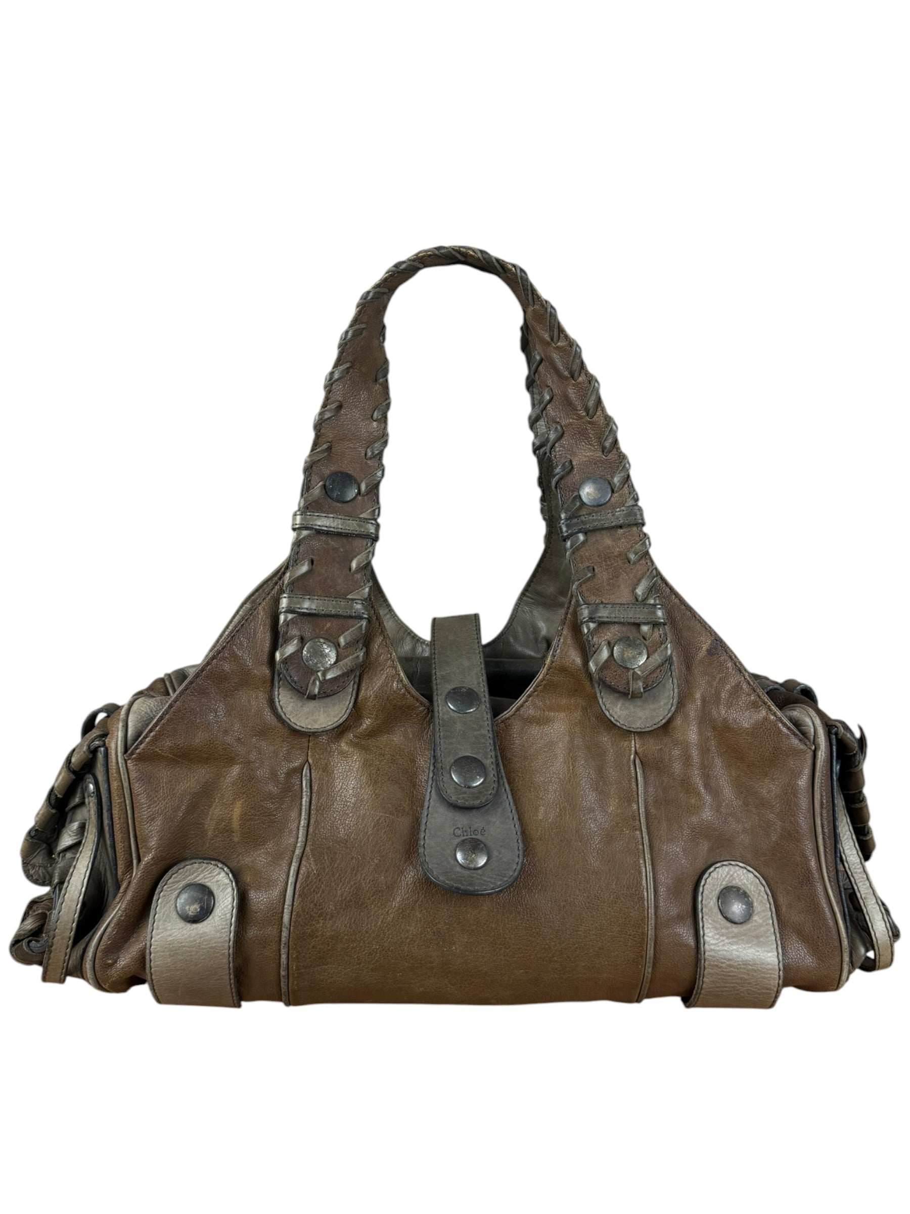 Chloe Vintage Brown Leather Silverado Shoulder Bag