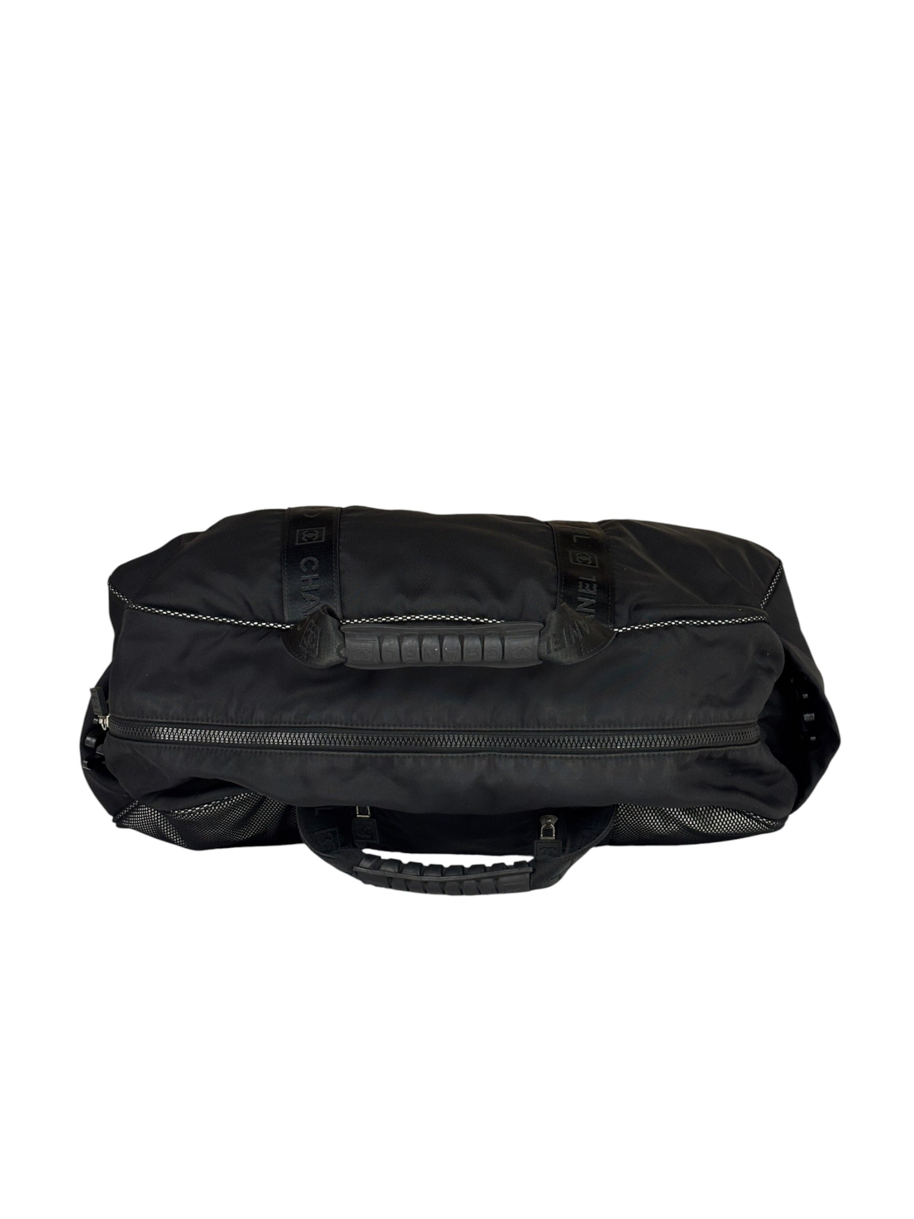 Chanel Black NylonSport Line Duffle Mesh Large Bag 2000's